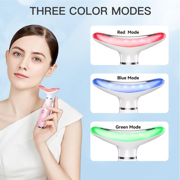Facial And Neck Massager, Pink Neck Beauty Device - Image 2