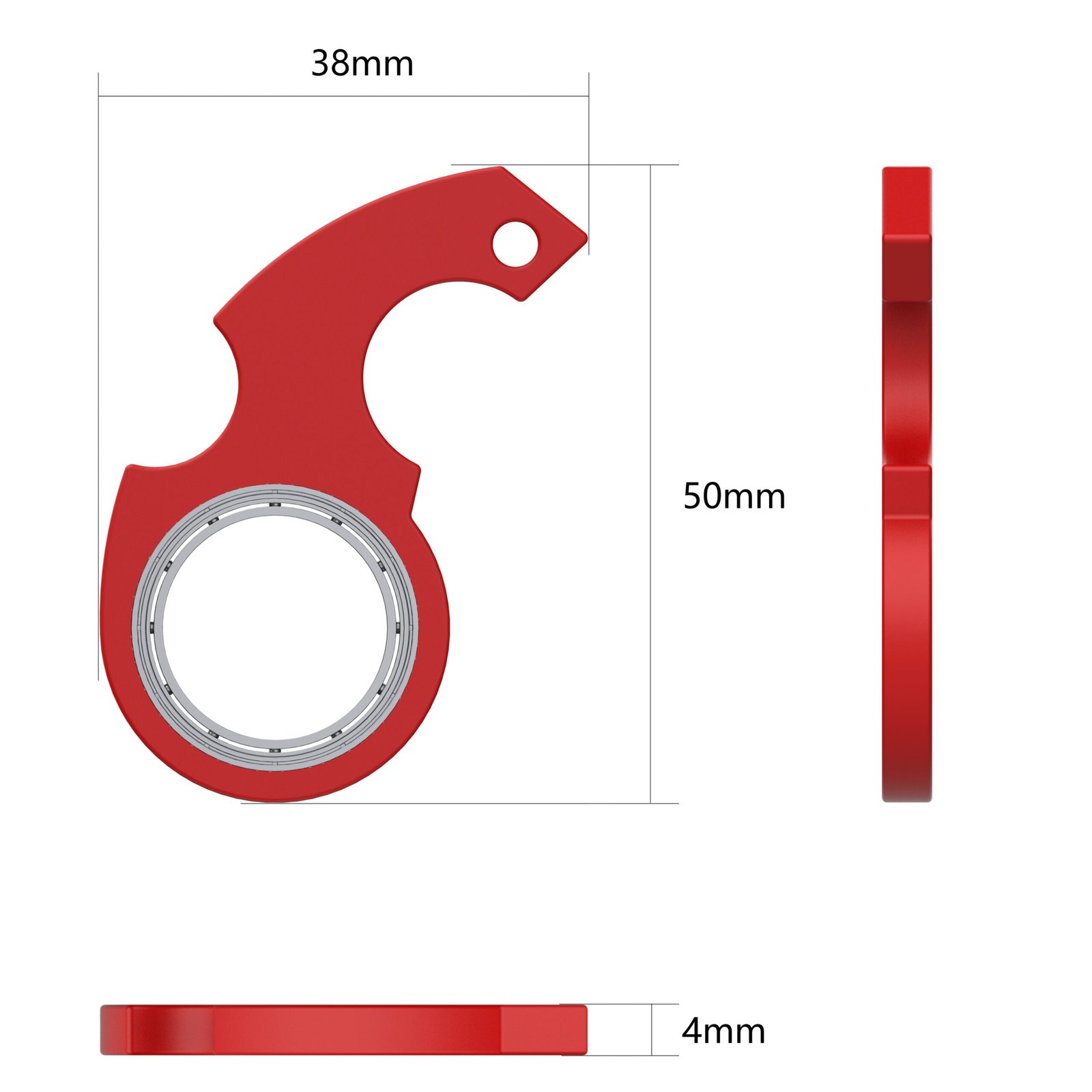 Creative Fidget Spinner Toy Keychain Hand Spinner Anti-Anxiety Toy Relieves Stress Finger Spinner Keychain Bottle Opener Kids Toy - Image 4
